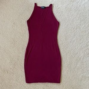 Lulu’s Maroon Bodycon Mini Dress Sz Small